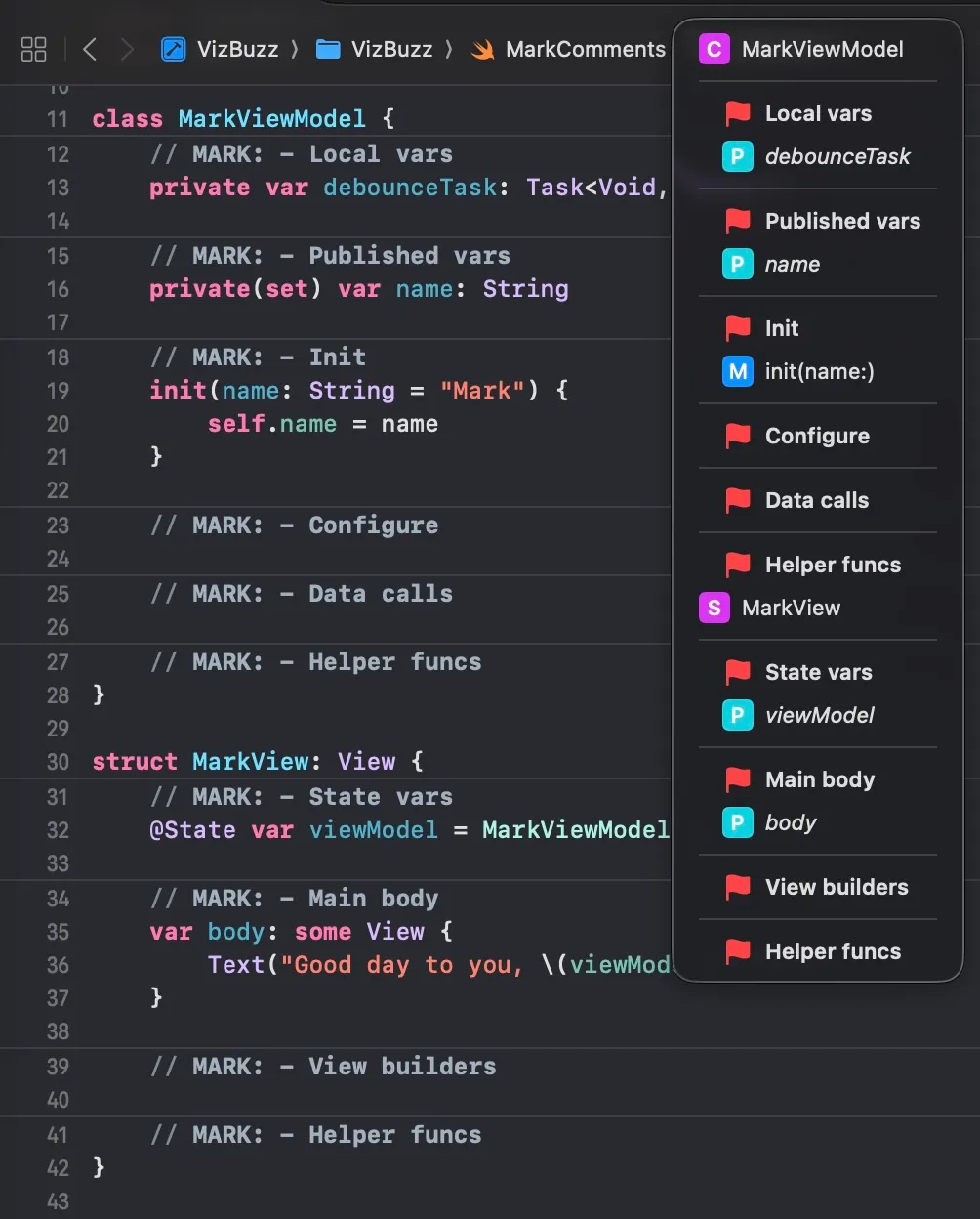 Mark Comments Jump Bar